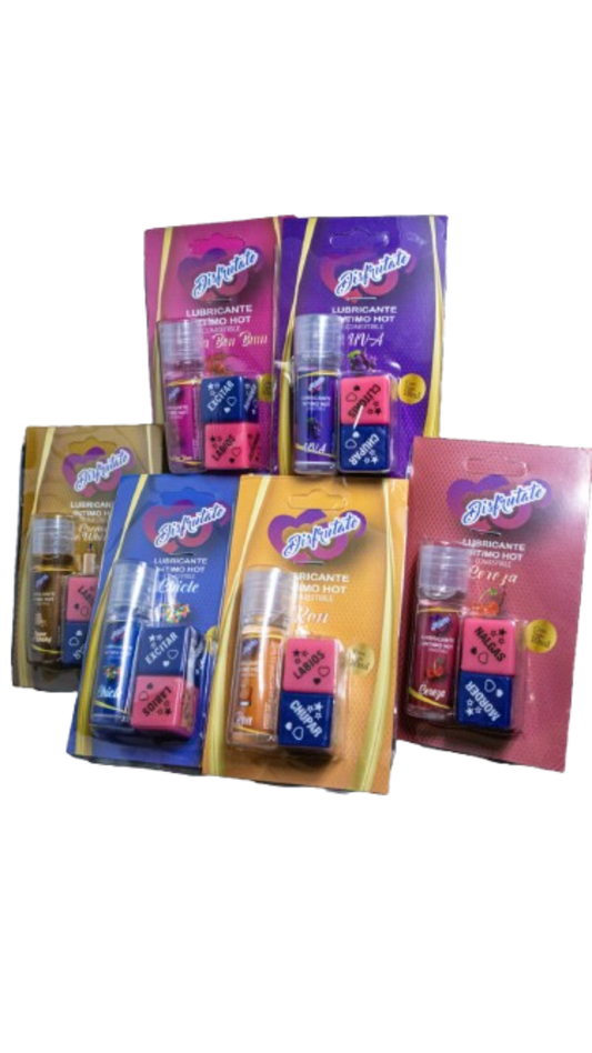 Lubricante intimo hot comestible de sabores 10ml mas dados