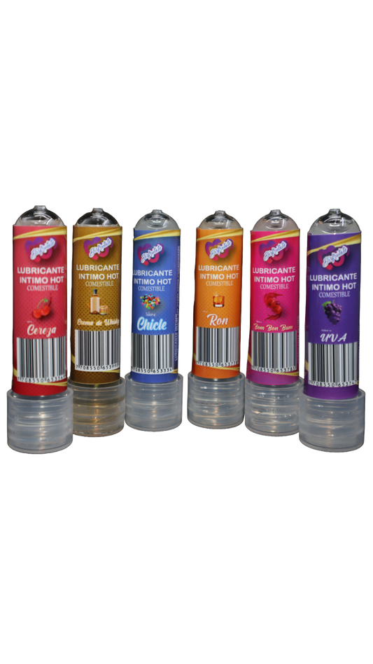 Lubricante intimo hot comestible de sabores 8ml